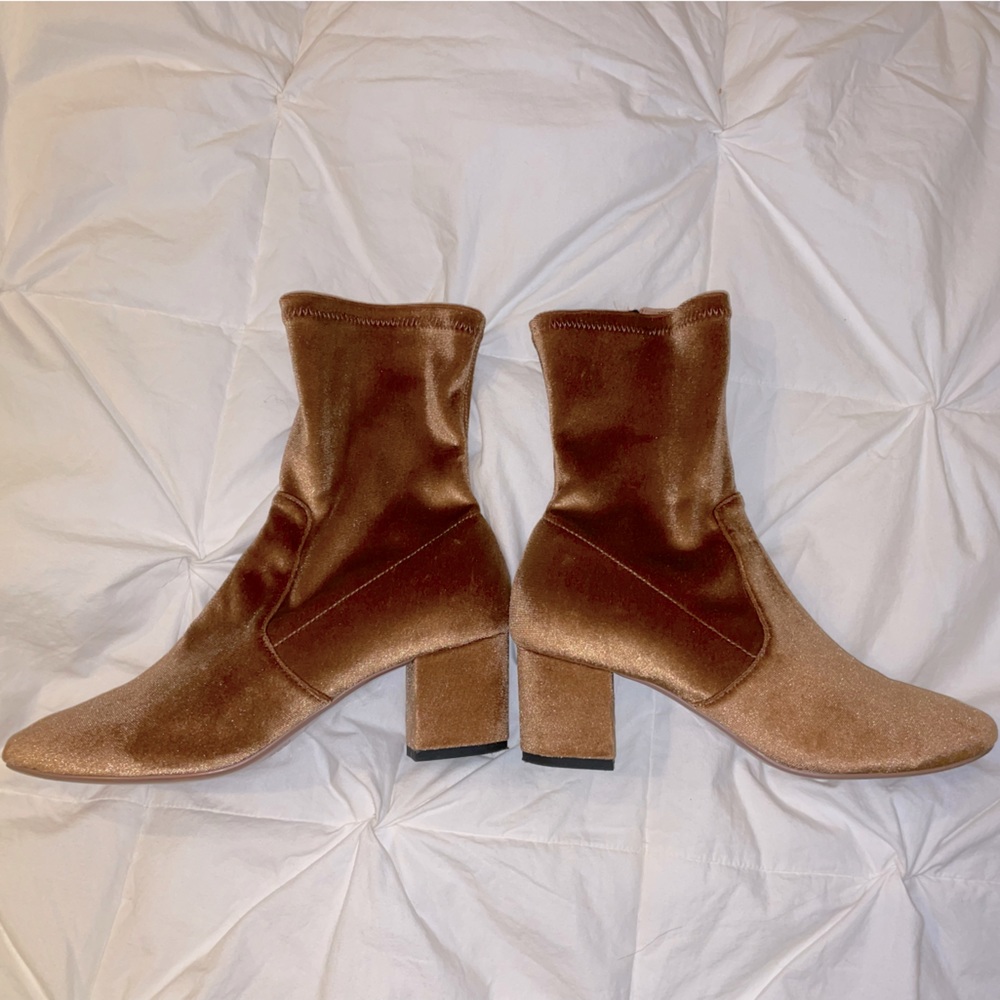 Silent D Careful Velvet Ankle Boots